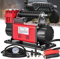 Compresseur d'air tout-terrain en métal 12V pompe à compresseur d'air 150PSI avec adaptateur pour voiture, camion, pneus SUV, dériveur, lit d'air etc.