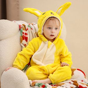 Michley mode vêtements infantile flanelle unisexe bébé barboteuses Animal mignon garçon à capuche une pièce combinaison petites filles - Product Image 3