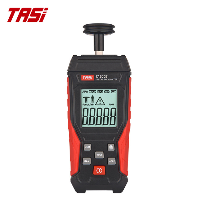 TASI TA500B Industrial Digital Tachometer High Precision RPM Meter Data Logging Battery Powered IP65 Protection -20C 50C