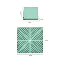 Vente en gros de vaisselle en silicone, sous-verre carré pliable isolant thermique, napperon en silicone pour table à manger