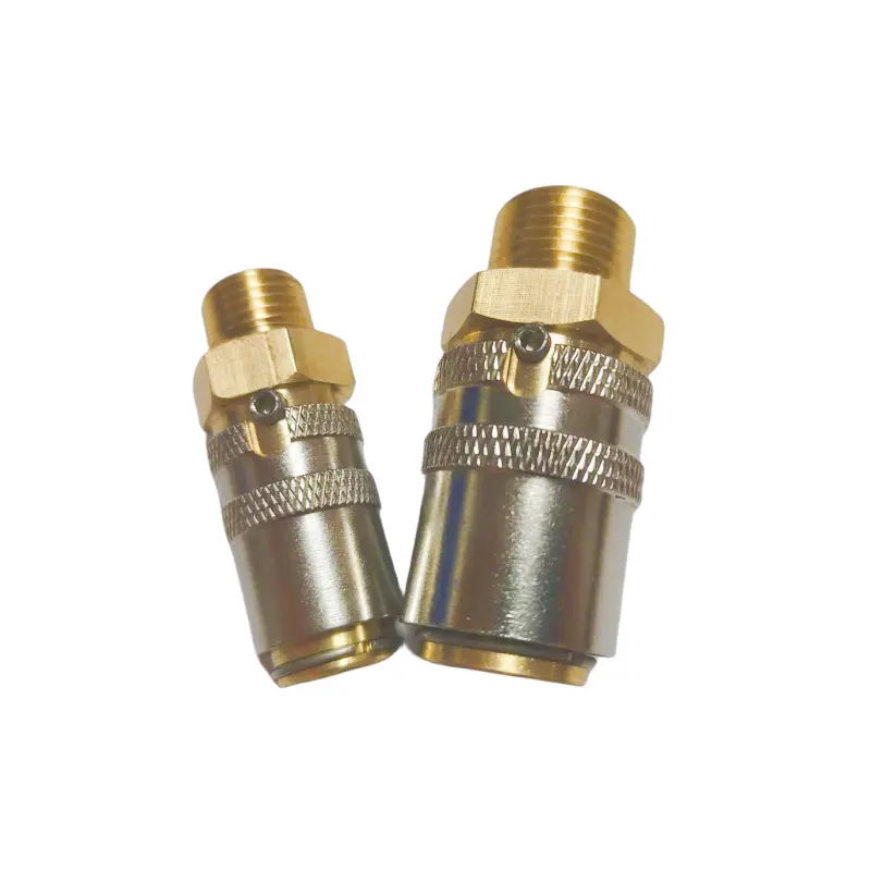 Factory direct sale compressor fittings male and female brass open type hose barb quick connect push coupling