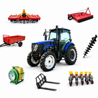 Mini-tracteur diesel 25 CV 4x4, tracteur compact pour vergers avec remorque pour le transport en petites exploitations agricoles, offre pour concessionnaires