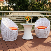 Ensemble de chaises et table en rotin pour balcon, moderne, simple, de loisirs, combiné, trois pièces, résistant aux intempéries, pas cher