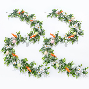 Zongwang Easter Rattan Garland 175Cm Artificial Flowers Carrots Eggs Home Wall Decor Spring Holiday Decoration - Product Image 5