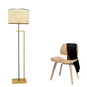 Modern Metal Table <b>Lamp</b> with <b>USB</b> E26/E27 AC Fabric Shade Torchiere Style Bedside Floor <b>Lamp</b> for Bedroom Living Room - Product Image 2