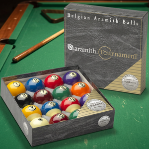 Juego de Bolas de Billar para Torneo, Tamaño Reglamentario de 2 1/4 Pulgadas, Hechas en Bélgica, de Resina de Poliéster Blanca - Product Image 2