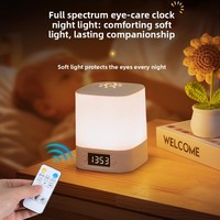 Lampe de chevet moderne minimaliste en verre avec télécommande tactile, lumière blanche géométrique, rechargeable, lampe de chevet pour chambre à coucher, lampe pour bébé