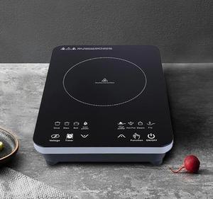 Olla eléctrica de mesa de 2000W del fabricante, Cocina de Inducción portátil de cristal negro para uso doméstico con molde privado - Product Image 1