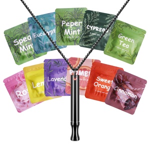 Pochette pour inhalateur anti-panique, produits d'aromathérapie, dispositif d'entraînement respiratoire, cigares à fumer pour hommes, lot de 12 - Product Image 1