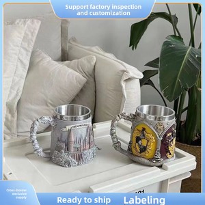 <span class=keywords><strong>Tazza</strong></span> da Birra in Acciaio Inossidabile Stile Britannico per Souvenir Cinematografico, Regalo per Badge Accademico - Product Image 4