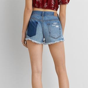 กางเกงยีนส์ขาสั้นแฟชั่นขายส่งสำหรับสาวๆ แบบขาดเซ็กซี่ - Product Image 3