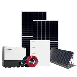 高效太阳能系统成套5kw 6000w混合太阳能电池板系统