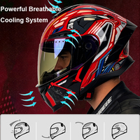Casque de moto modulaire rabattable homologué DOT en ABS avec double visière pour moto de route et accessoires de moto