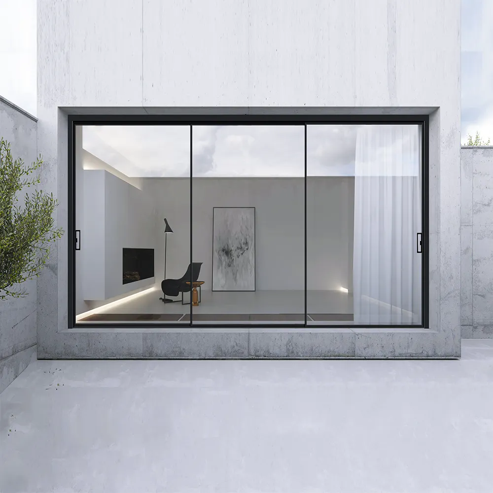 NFRC New product 10 years warranty noiseless double glass exterior aluminum sliding doors