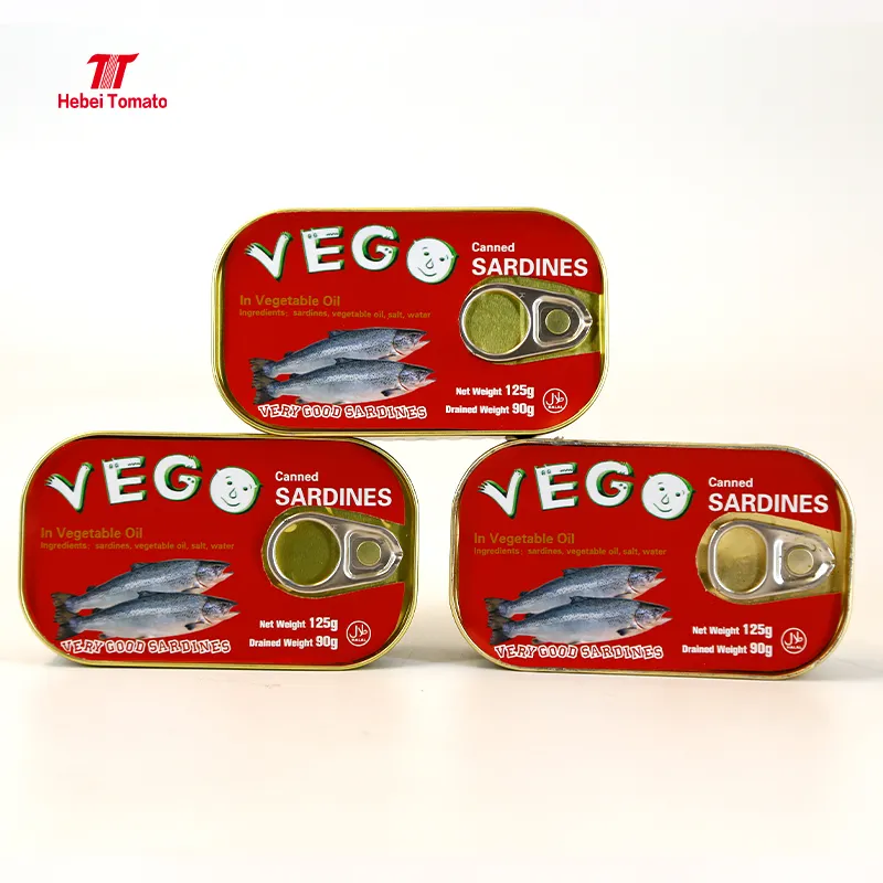 Cetim sardine 125g latido em molho tomate/em óleo vegetal, com marcas personalizadas