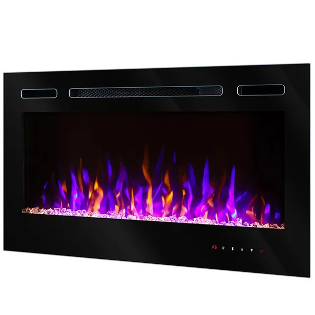 72-inch large wall-mounted electric fireplace Modern indoor fast heater with fireplace TV stand for winter heating