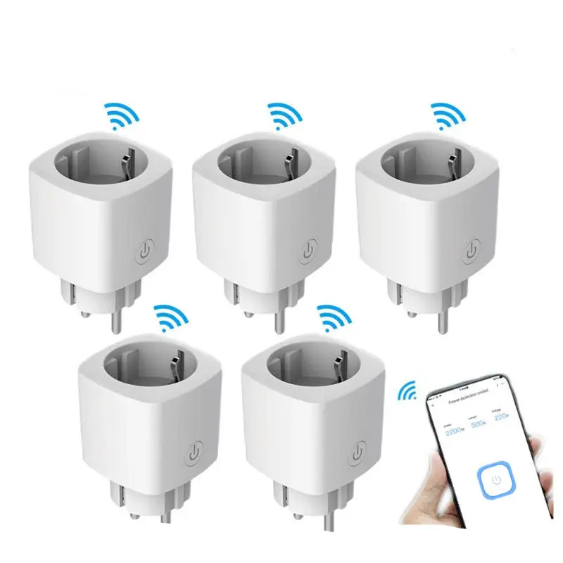 Tuya Smart Plug WiFi-Steckdose EU 16A 3500W Energie überwachungs funktion Timer-Adapter Arbeiten Sie mit Alexa Hey Google Alice