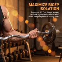 Barre d'haltérophilie chromée pour squats, soulevés de terre, développés couchés – Idéale pour la maison et les salles de sport commerciales