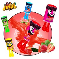 Bonbons liquides fourrés à la confiture aux saveurs de fruits mélangés, certifiés EN71, tendance TikTok, en plastique, halal, parfaites pour les enfants, vente en gros