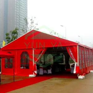 20x40m 65 x130Ft Aluminium legierung T6061/ T6 Red Canopy House Festzelt Zelt für Hochzeits feier Empfangsraum mit Dekoration Futter