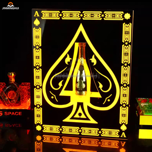 Bar hộp đêm tỏa sáng bảng hiệu phát sáng đầy màu sắc Poker ACE LED chai hiển thị hình chữ nhật cho dịch vụ VIP - Product Image 2