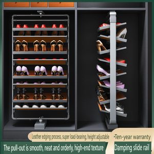 ชั้นวางรองเท้าหมุนได้ 360 องศา อุปกรณ์ฮาร์ดแวร์อเนกประสงค์สำหรับบ้าน แบบพับเก็บได้ หลายชั้น ตู้เก็บรองเท้าหมุนได้ - Product Image 4