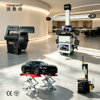 Équipement de garage : Solution pneumatique, équilibreuse de pneus, démonte-pneus, machine d'alignement 3D des quatre roues, combo avec élévateur à ciseaux ultra-plat