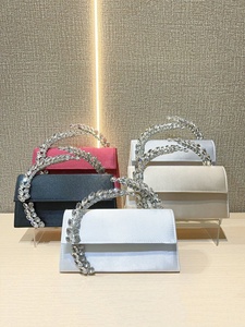 Sacs à main de soirée élégants pour femmes en cuir PU 2026, pochette à chaîne, sacs à main de mariage, poignée en strass scintillant, sacs à main tendance - Product Image 2