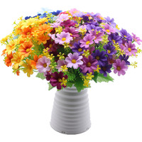 Dekoration Seiden blumen Springende Orchidee 7 Gabeln Künstliche Blumen Kleiner Gänseblümchen strauß