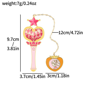 Marcapáginas <span class=keywords><strong>Sailor</strong></span> <span class=keywords><strong>Moon</strong></span> de aleación de Metal, 13 estilos, accesorios de artesanía de Metal, marcapáginas de joyería, regalo para fanáticos de la <span class=keywords><strong>Manga</strong></span> - Product Image 2