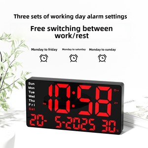 Bán buôn nhỏ gọn ABS + Acrylic thông minh trẻ em của điện tử đồng hồ báo thức LED DC giao diện cung cấp điện Power-off Bộ nhớ hiện đại - Product Image 3