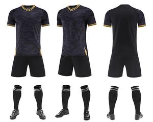 Kit Personalizzato di <span class=keywords><strong>Maglie</strong></span> <span class=keywords><strong>da</strong></span> <span class=keywords><strong>Calcio</strong></span> ad Asciugatura Rapida, Divisa <span class=keywords><strong>da</strong></span> Allenamento per Squadre 7v7, Uniformi <span class=keywords><strong>da</strong></span> <span class=keywords><strong>Calcio</strong></span> Nero e Oro - Product Image 4