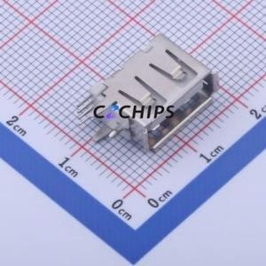 906-552A1014D10200 USB Connector Through hole Component (THT) Connector Type-A USB 2.0 Female Side Insert - Product Image 1
