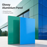 Panneau composite en aluminium brillant de luxe pour l'extérieur des hôtels, revêtement de façade ACP, finition métallique PVDF, panneau mural architectural