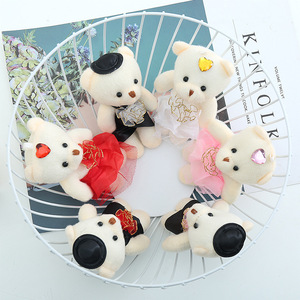 ชุดเดรสแต่งงานน่ารัก10ซม. ตุ๊กตาหมีตัวเล็กตกแต่งสำหรับปาร์ตี้แต่งงานตุ๊กตาหมีตุ๊กตาของเล่นสั่งทำได้ - Product Image 4