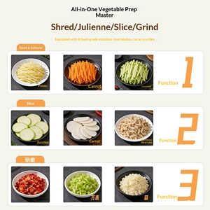 Mini Picador de Verduras de 4 Cuchillas con Tapa Transparente <span class=keywords><strong>y</strong></span> Soporte de Cuchillas Extraíble, Rebanador de Alimentos Multifunción <span class=keywords><strong>para</strong></span> una Preparación Rápida en la Cocina - Product Image 2