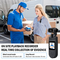 Caméra corporelle WiFi X20 2K avec commande vocale et vision nocturne 270° °   Caméra portable à objectif rotatif pour agents de sécurité et livreurs