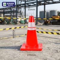 Ruban Réfléchissant Prismatique Haute Intensité Orange PVC/PE pour Cône de Signalisation H450*W270 – Lumière Stable pour la Sécurité Routière