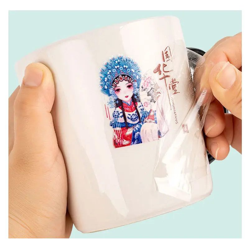 2023 High Quality 16oz UV DTF enjoy Life Label Cold Transfers Stickers With White Edge For Glass Mugs Wraps