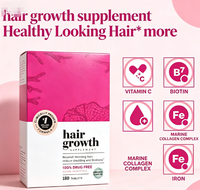 Complément alimentaire pour cheveux OEM, renforce les racines, réduit la chute des cheveux, favorise la croissance des cheveux, contient de la biotine, des vitamines, du calcium et du fer