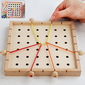 EDULAND OEM ODM Montessori Children's Wooden Fine Motor Skills Kid's Threading Board <strong>Game</strong> Educational Lacing Activity Toys - Product Image 4
