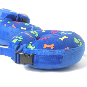 Collier de récupération gonflable pour animaux de compagnie, bleu gris, taille moyenne, protection post-chirurgie pour le cou, pour chiens et chats, fournitures pour animaux de compagnie - Product Image 1
