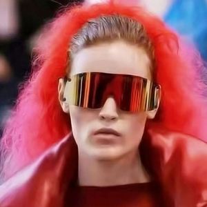 Gafas de Sol Punk Vintage 2021 con Remaches para Hombre y Mujer, Lentes de Una Pieza con Protección UV400, Forma de Escudo - Product Image 2