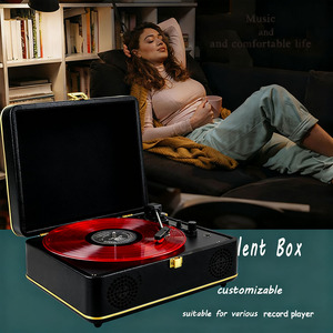 Lecteur de disques vinyles rétro portable de style valise, idéal pour la maison, avec cassette et tourne-disque, design de qualité supérieure, vente en gros - Product Image 3
