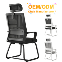 Chaise de bureau de direction personnalisée avec logo couleur, confortable, ergonomique, de luxe, dossier haut en tissu maillé
