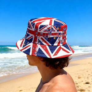 Wholesale Custom Logo Silk Screen Printed 100% Polyester Reversible Floppy Brim Velcro Closure Fashion Adults London Hat