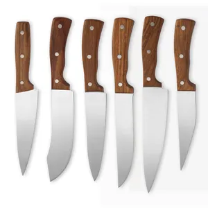 Xingye 6-8 inç tam Tang katı ahşap saplı Boning şef et bıçakları hediye kutusu yüksek kaliteli 5cr1 5 paslanmaz çelik keskin bıçak
