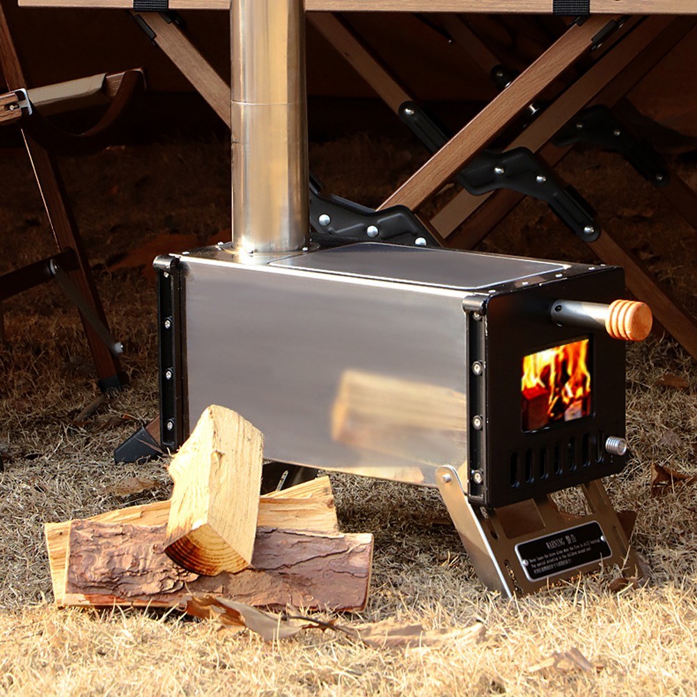 Portable Stainless Steel Camping Wood Burning Stove For Outdoor