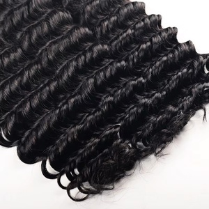 Extensions de cheveux indiens Remy à ondulations profondes, double trame, peuvent être permanentées et teintes, toutes les couleurs, emballage en vrac - Product Image 3