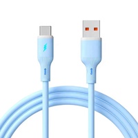 Câble de charge rapide universel 6A 66W en silicone souple Type C vers USB pour iPhone, Samsung, Xiaomi, Huawei